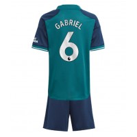 Echipament fotbal Arsenal Gabriel Magalhaes #6 Tricou Treilea 2023-24 pentru copii maneca scurta (+ Pantaloni scurti)